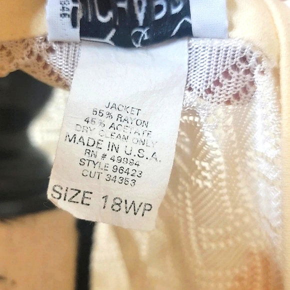 Vintage R&M Richards 18WP Green Gold Floral Sheer Kimono - Picture 9 of 9